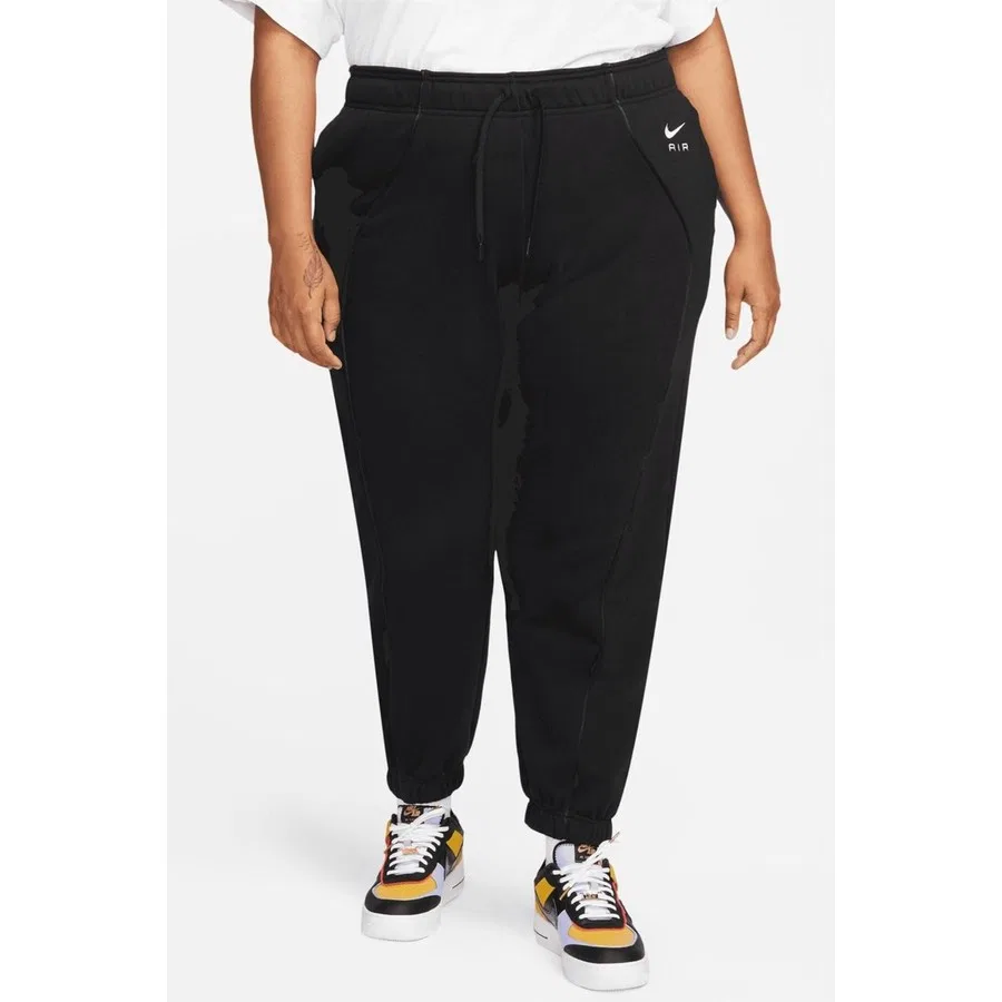 Женские спортивные брюки с принтом Air Plus Mid Rise Piping Detail Joggers Alligator Fleece Nike, Черный
