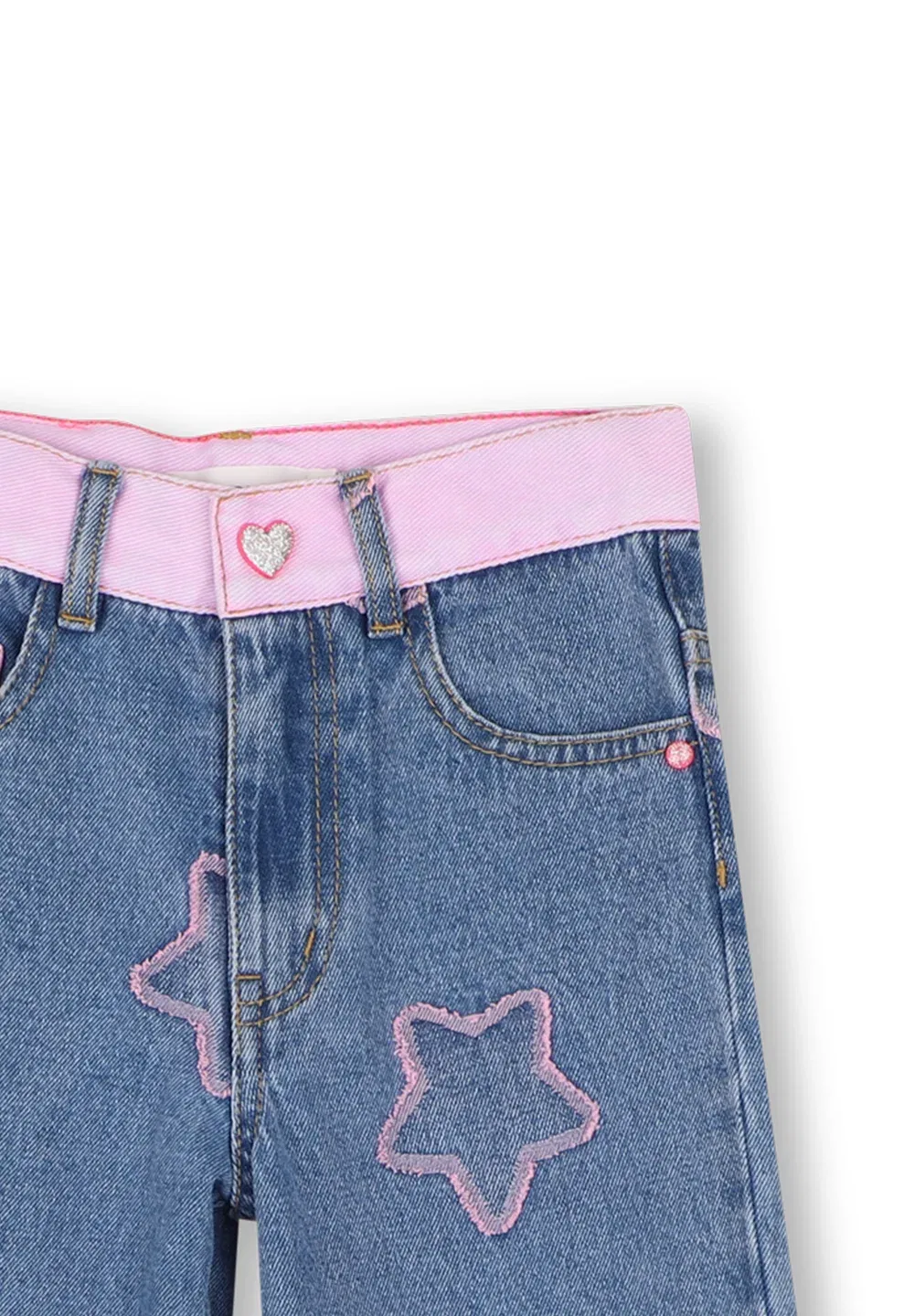 Джинсовые брюки для девочки - расклешенные джинсы Billieblush, Denim Blue — фото 3