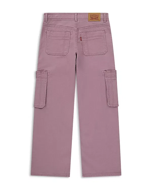 Детские брюки для девочек с широкими штанинами Cargo Pants Levi's, Lilas Levis — фото 2