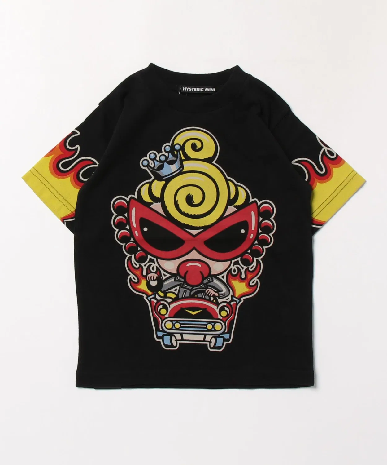 Детская футболка с принтом DRIVE LIKE A FIRE HYSTERIC MINI, Black