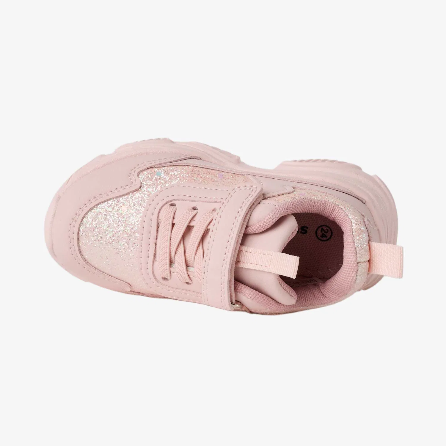 Детские кроссовки с липучкой Glittra Velcro Jr Swedemount, Rosa — фото 4