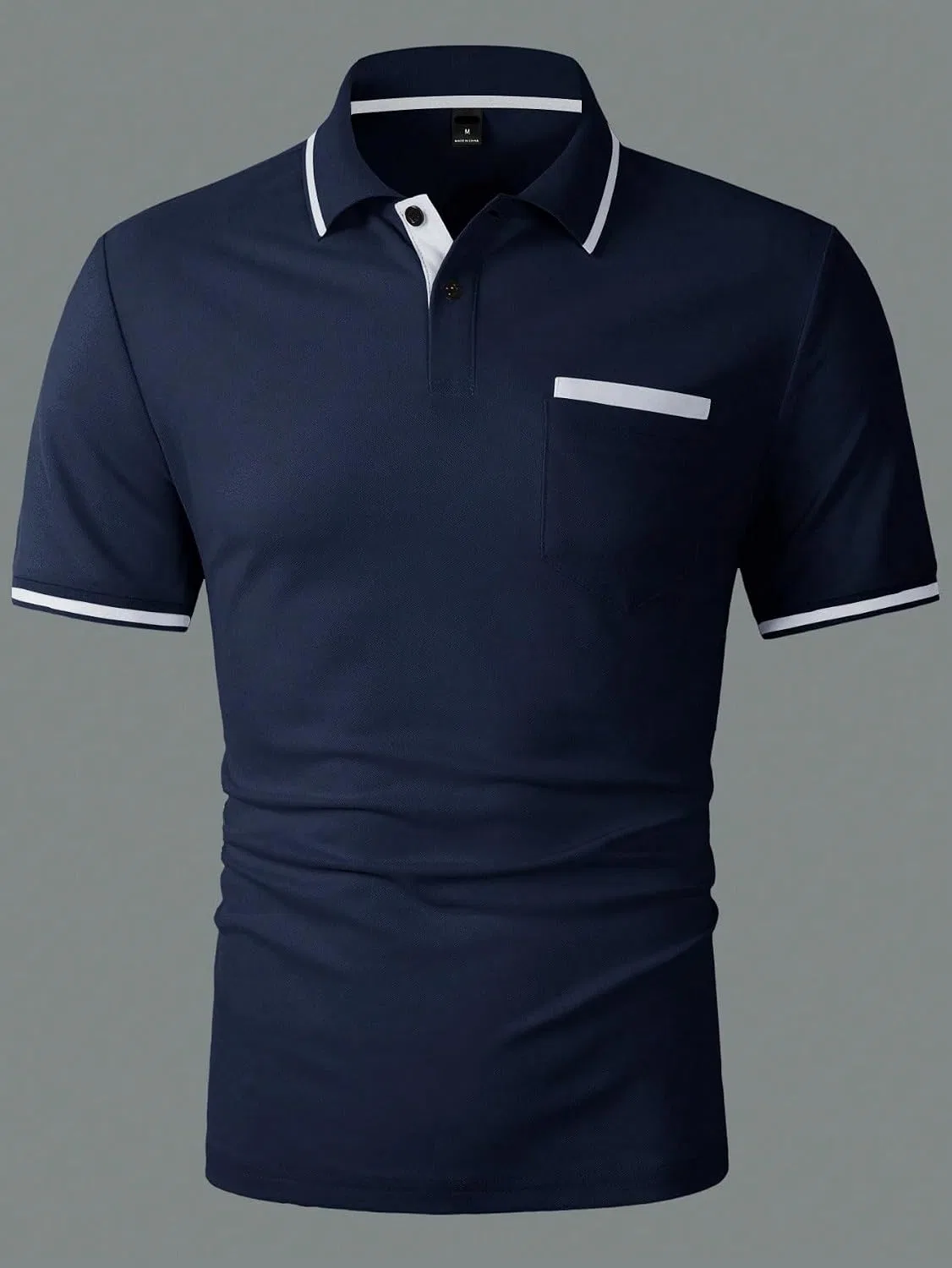Мужская футболка с полупланкой Regular Fit Short Sleeve, Royal Blue — фото 4