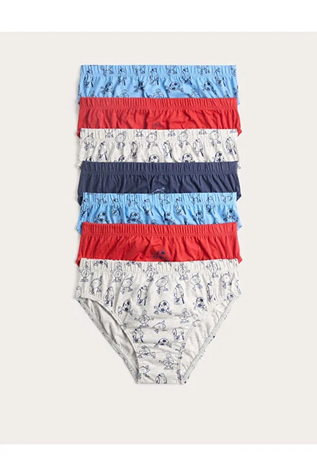 Детские трусы для девочек хлопковые набор 7 шт Slip Marks & Spencer, Multi Color