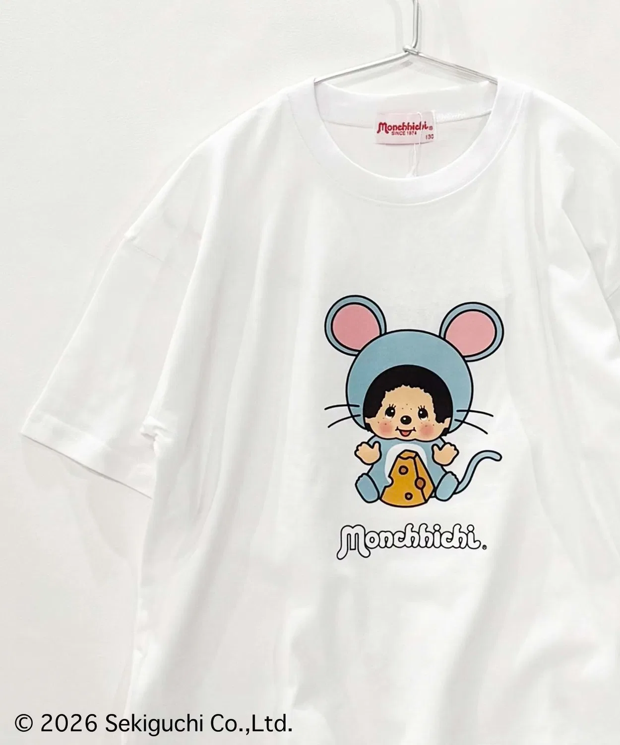 Детская футболка оверсайз с принтом Monchhichi THE CASUAL, White — фото 2