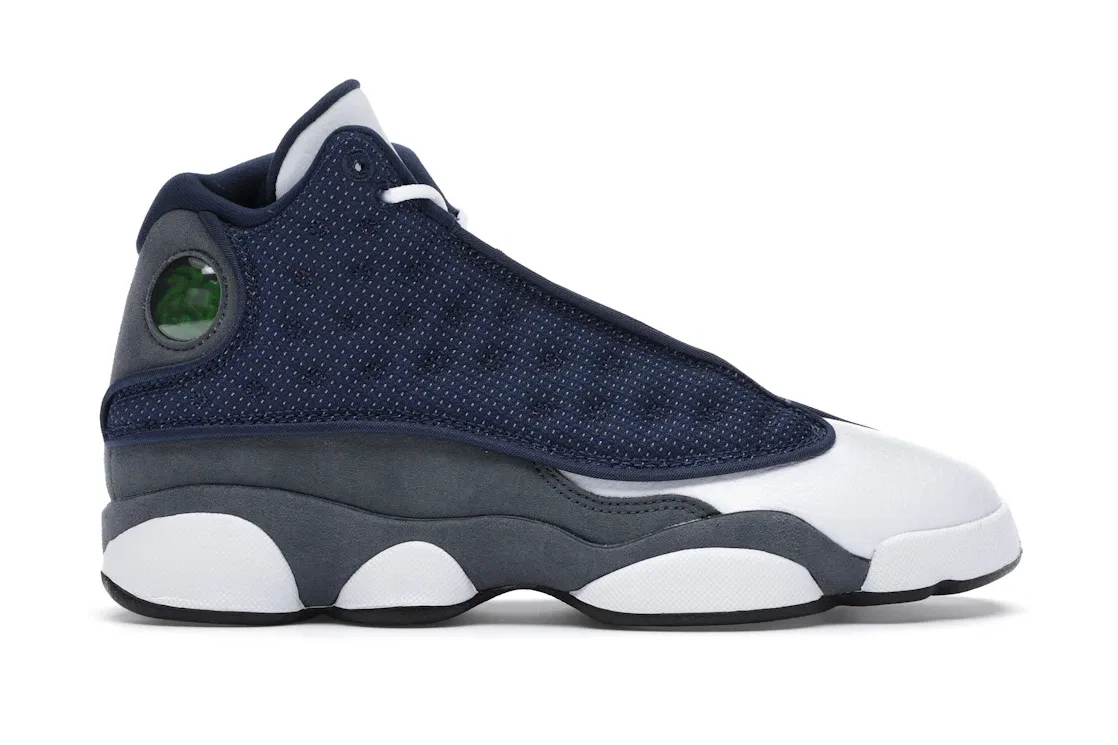Детские кроссовки Lifestyle с ретро-дизайном Jordan 13 Retro Jordan, Navy/Flint Grey-White-University Blue