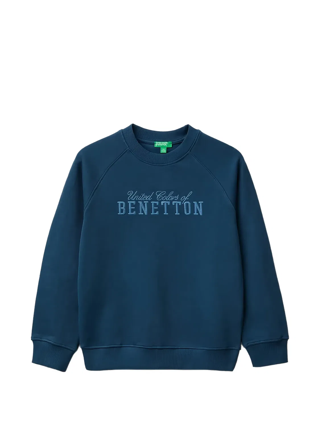 Свитшот с вышитым логотипом Benetton, синий