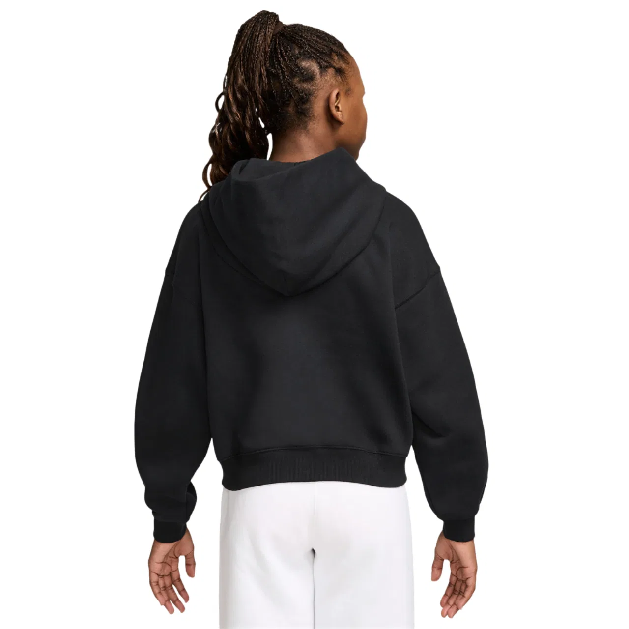 Детское худи для девочек с капюшоном Nike Studio Fleece Full-Zip, Black — фото 2