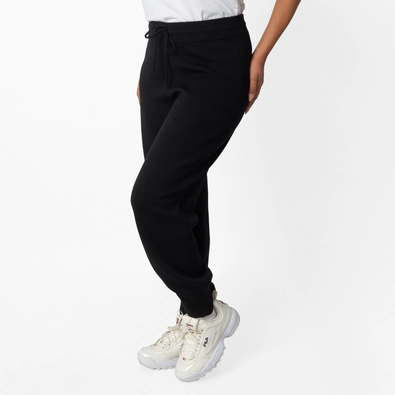 Брюки спортивные с вышитым логотипом Logo Embroidered Knitted Track Pants Burberry, Black — фото 3