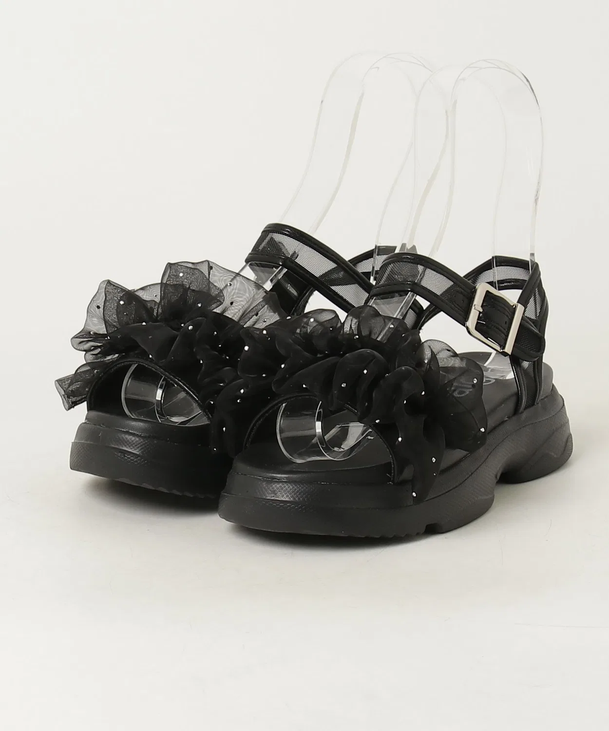Детские спортивные сандалии с прозрачным бантом algy, Black