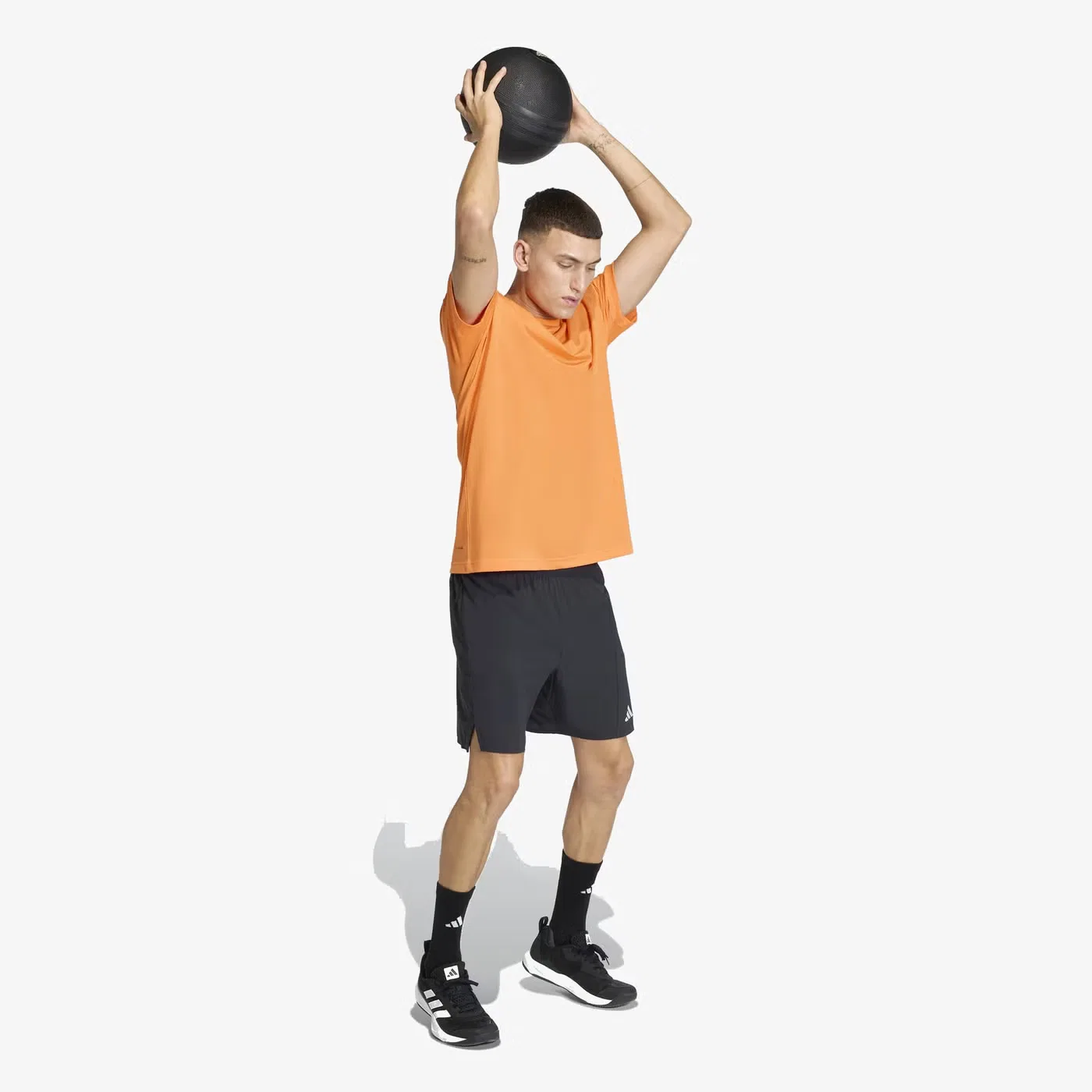 Футболка тренировочная с принтом Climacool Training Identity Graphic Adidas, оранжевый — фото 4