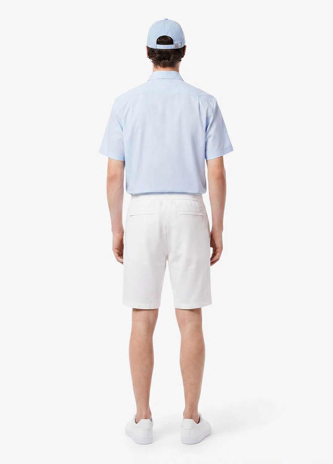 Бермуды tapered fit Lacoste, white — фото 2