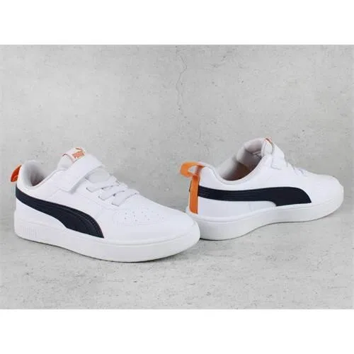 Детские кожаные кроссовки Puma Rickie AC PS, Цвет: Weiss — фото 4