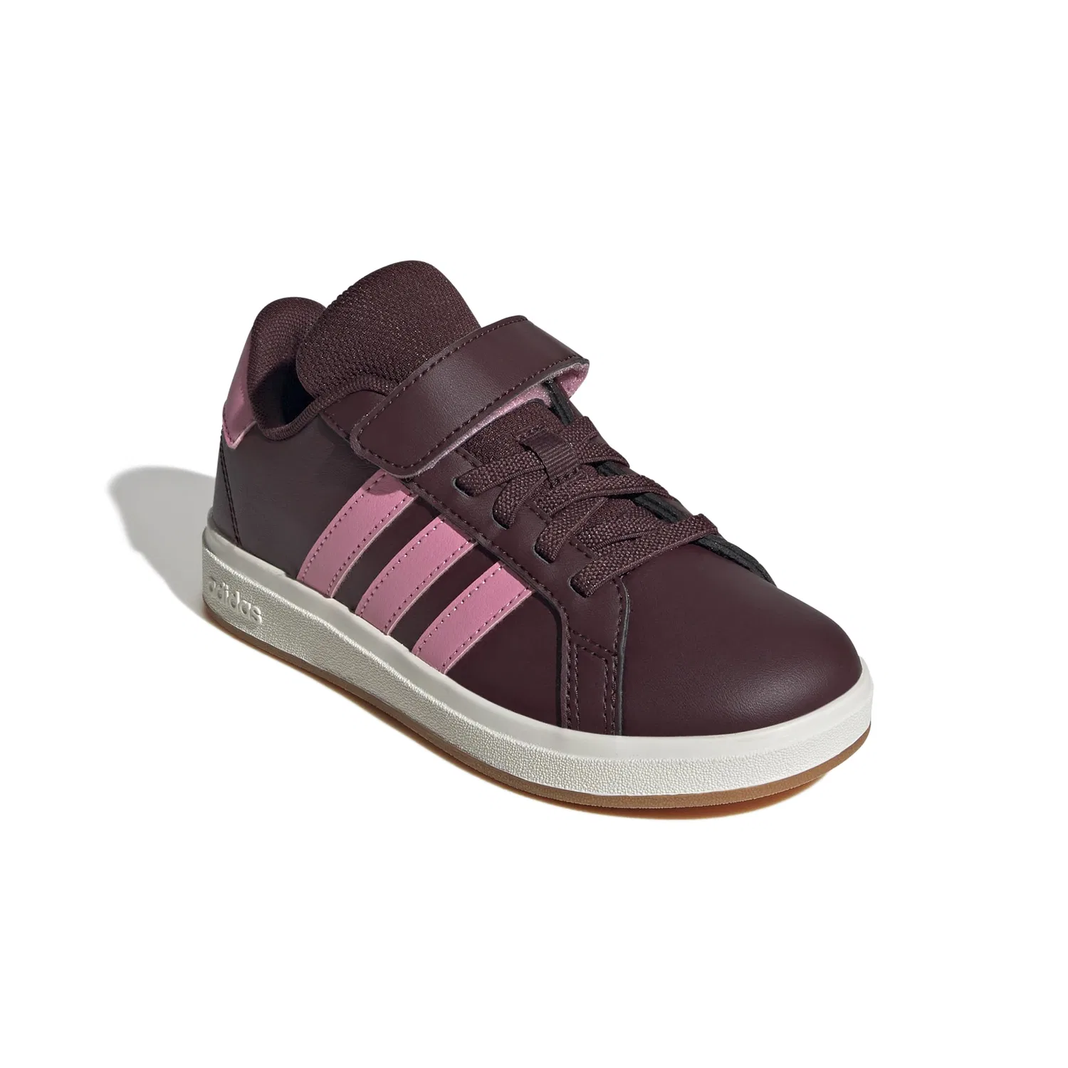 Детские кроссовки для девочек с принтом Grand Court Lifestyle Adidas, Aurora Ruby Bliss Pink Off White — фото 3