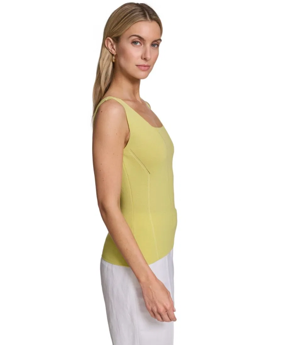 Женский топ-майка Calvin Klein с квадратным вырезом, без рукавов, Pear — фото 3