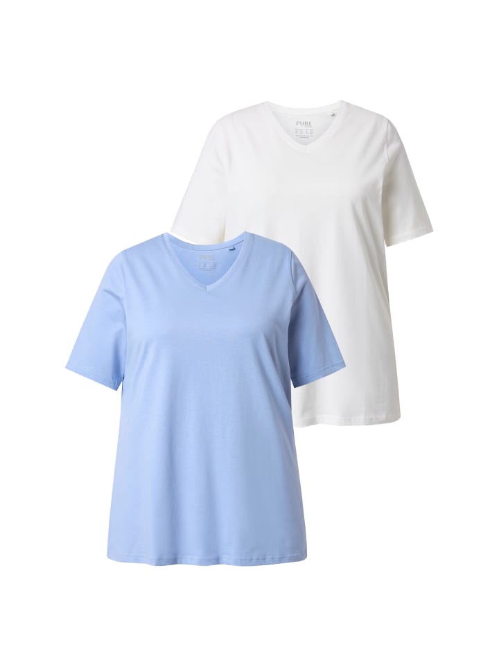 

Ulla Popken Футболка морозно-голубого цвета, Синий, Ulla Popken Футболка морозно-голубого цвета