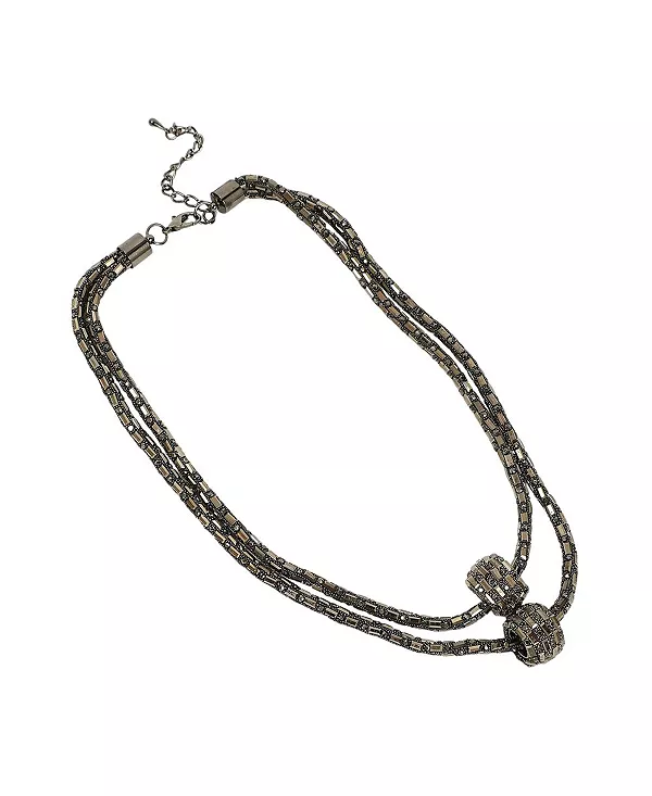 

Женское многослойное ожерелье «Зеркало» Sohi, grey