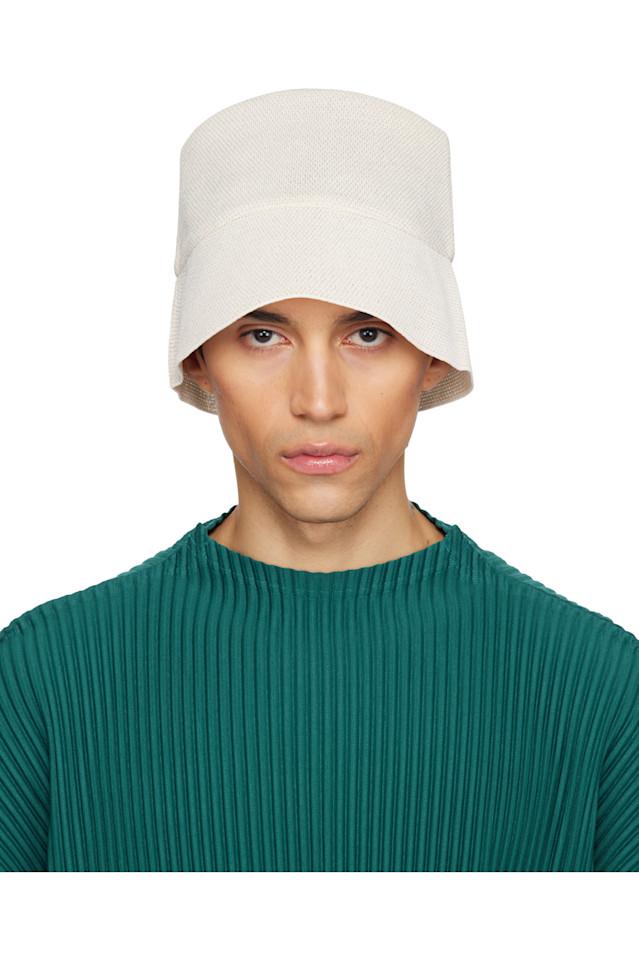 

Homme Plissé Issey Miyake Бежевая панама из искусственной кожи