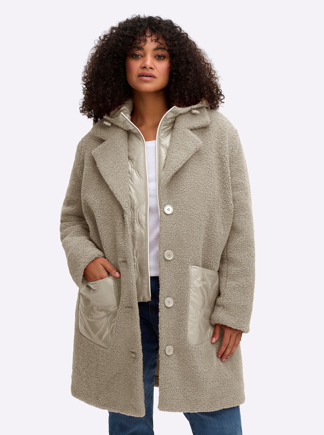 

SHEEGO Куртка для межсезонья в пастельно-зеленом цвете