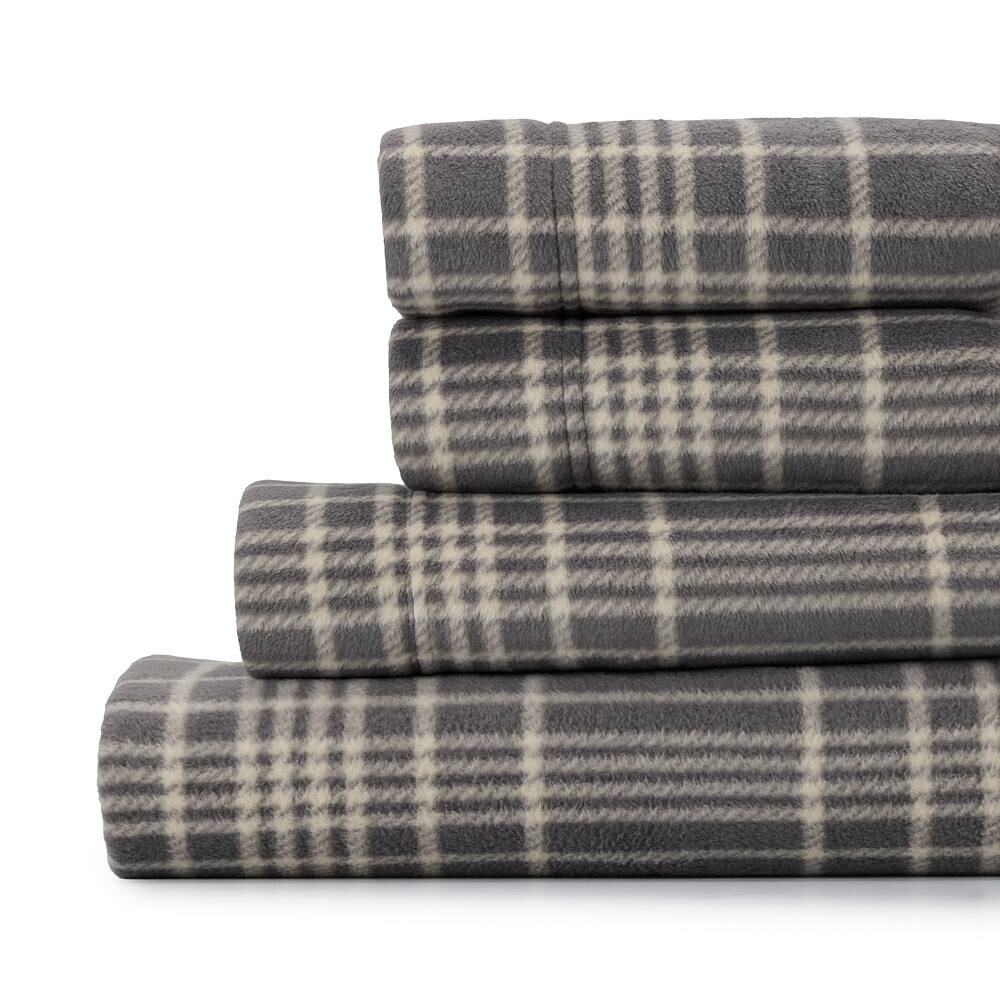 

Комплект простыней или наволочек из микрофлиса Cuddl Duds, цвет Gray Plaid