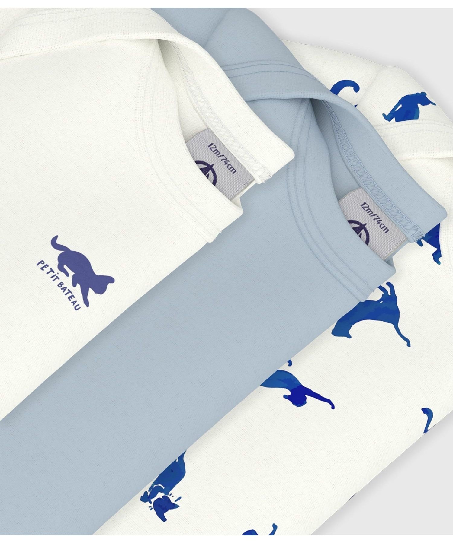 Боди с короткими рукавами (комплект из 3 предметов) PETIT BATEAU, Multicolor 1 — фото 3