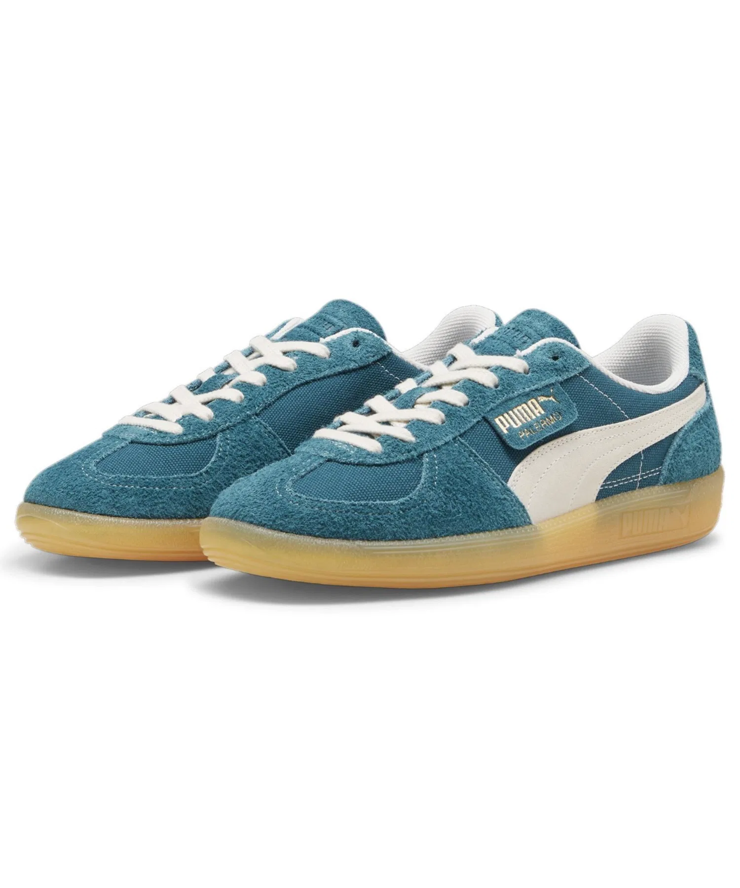 Мужские кроссовки PUMA Palermo Vintage с гам-соул зелёные