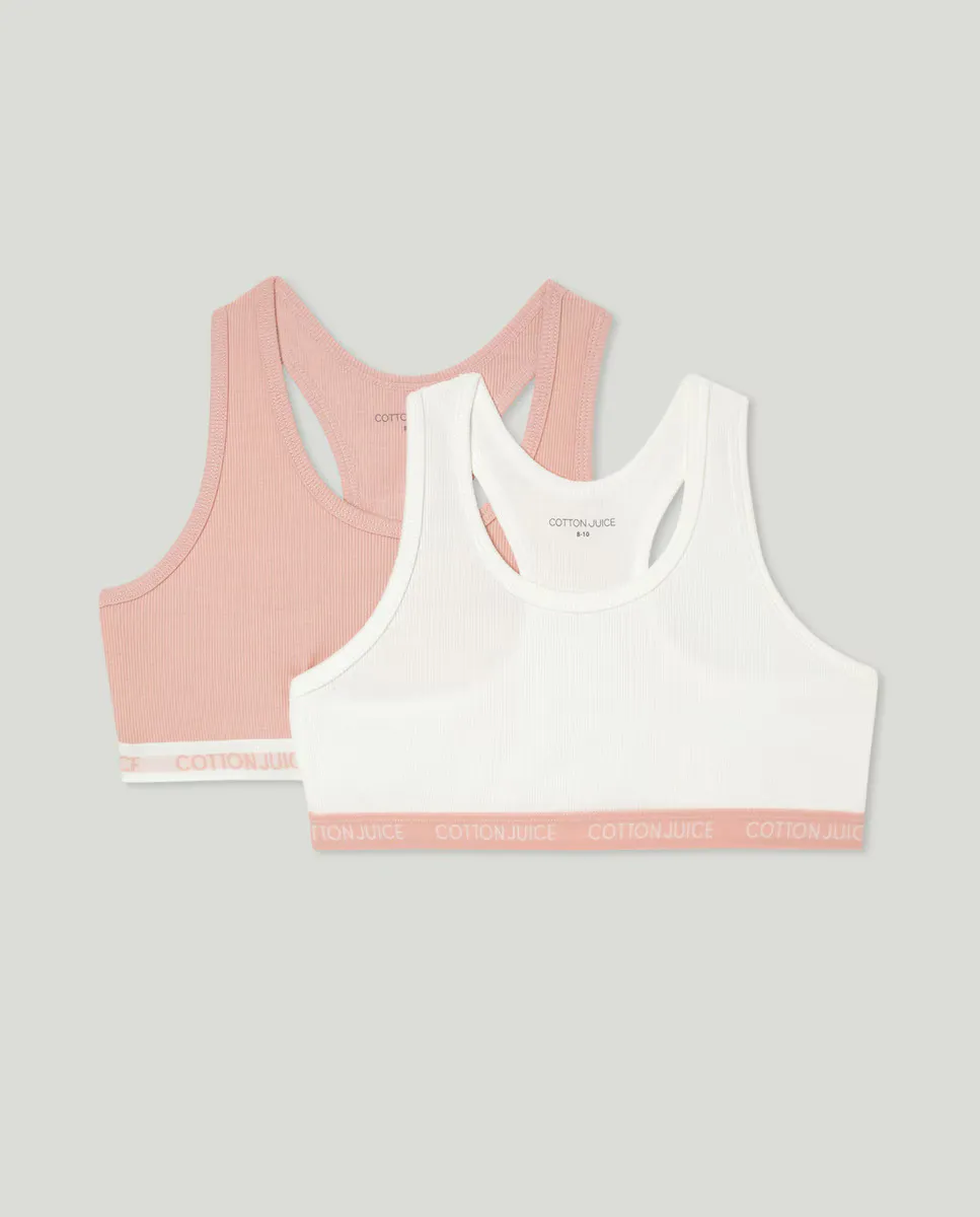 

Комплект из двух топов для девочек Cotton Juice, мультиколор