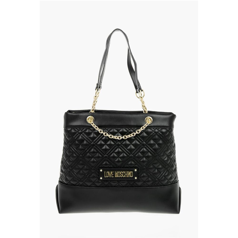 

LOVE Стеганая сумка через плечо из искусственной кожи с монограммой Moschino, Black