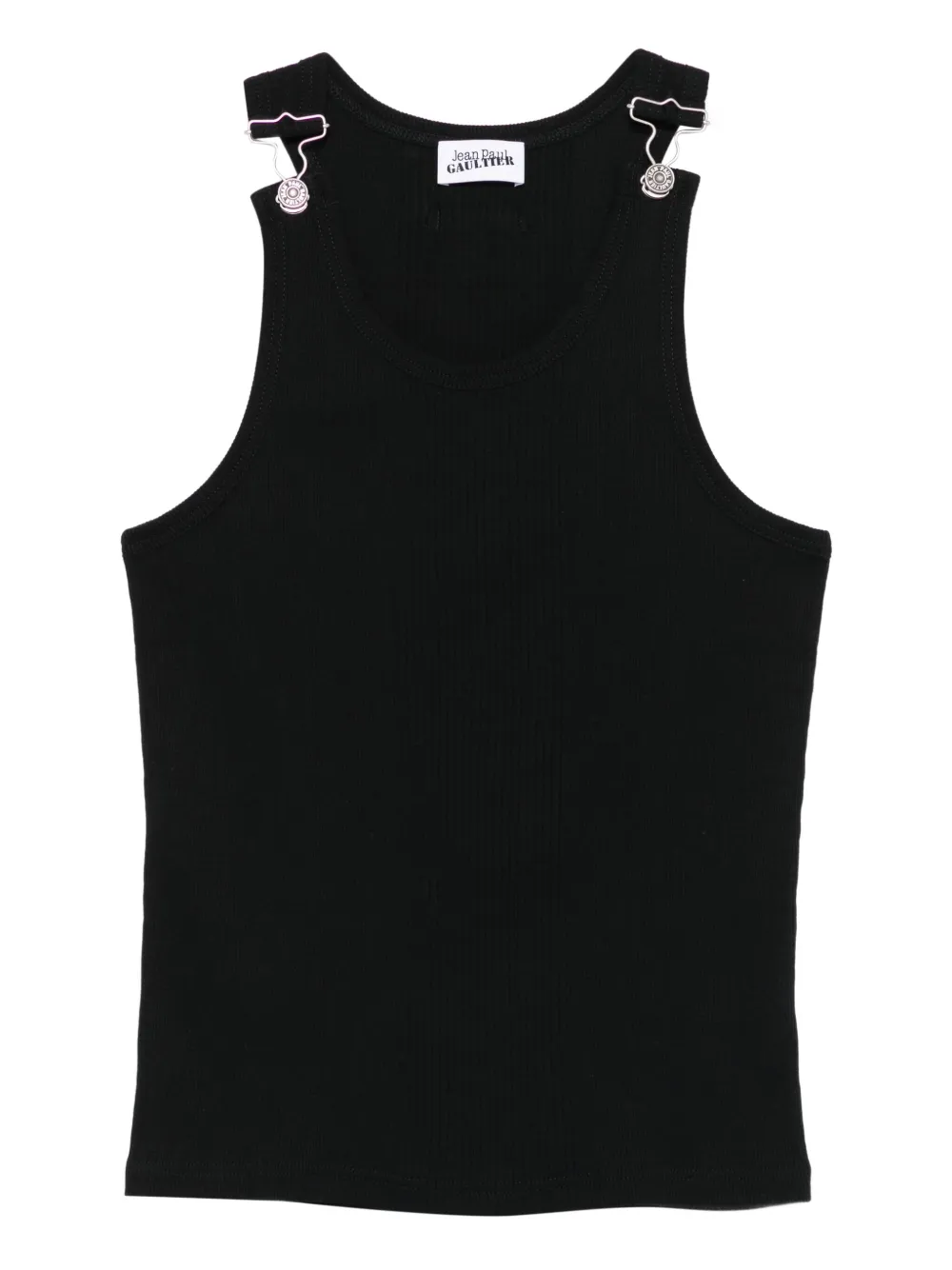 

Декорированный топ в рубчик Jean Paul Gaultier, черный