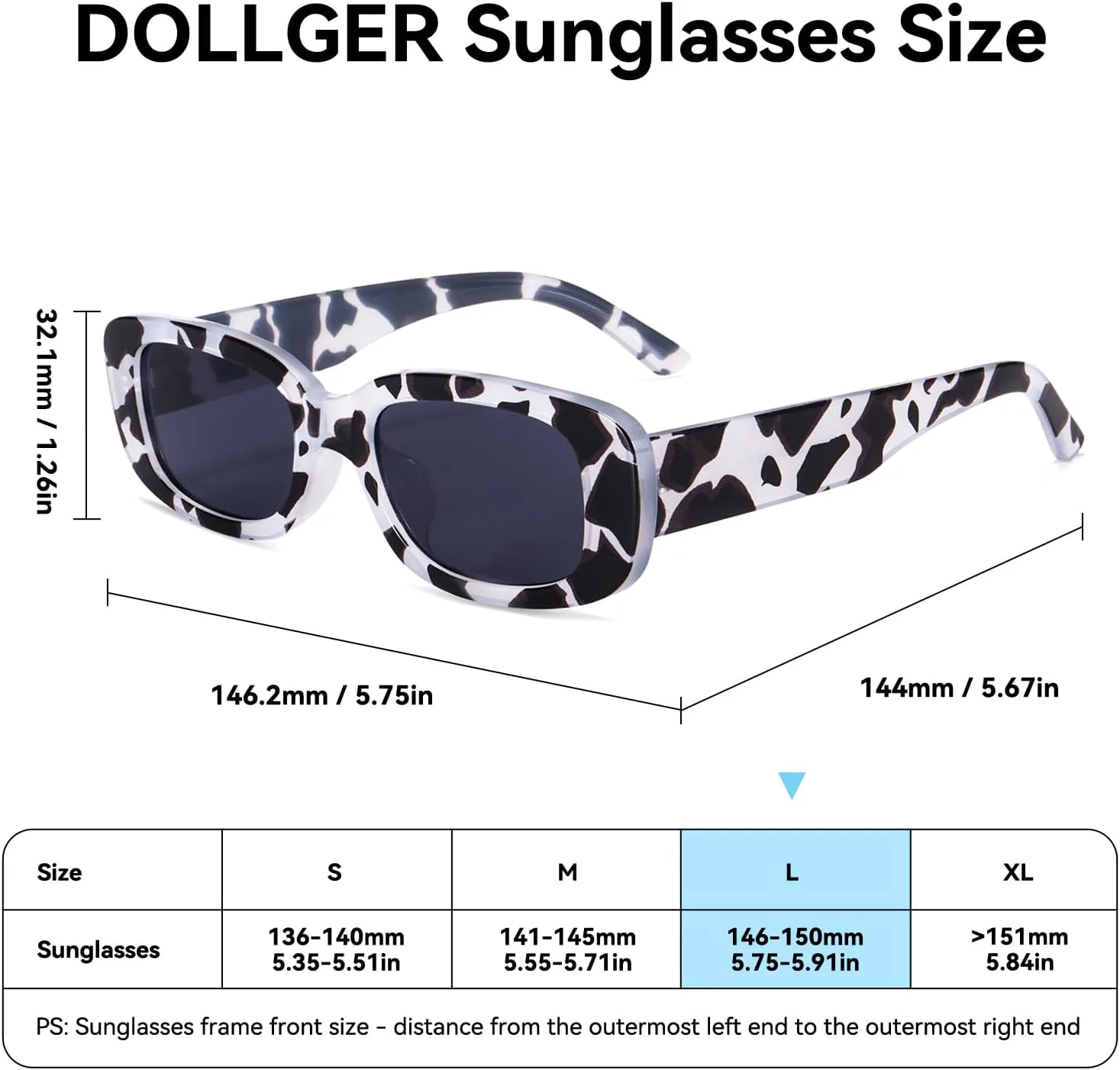 

Прямоугольные солнцезащитные очки Dollger для женщин и мужчин, модные ретро-очки с защитой от УФ-излучения UV 400 и квадратной оправой, Black and Black Cow Print