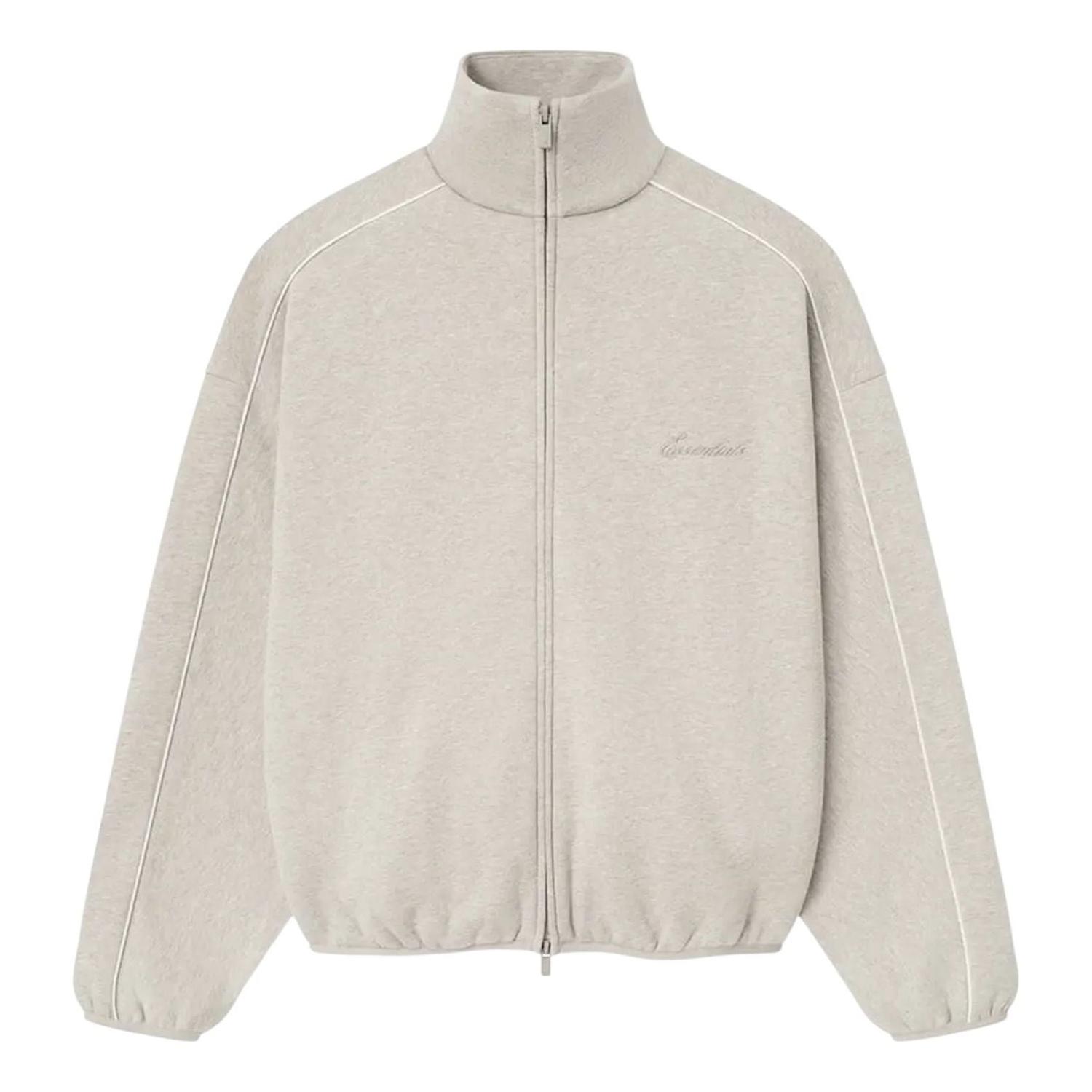 

Куртка Fear of God Essentials Modern Fleece Track Jacket With Piping 'Heather Stone Cloud White'