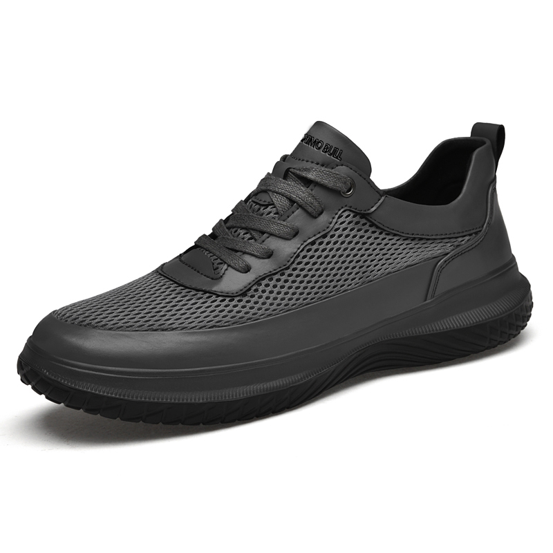 

XIMO BULL Мужские повседневные туфли низкие черно-серые дышащие, цвет Gray (Breathable)