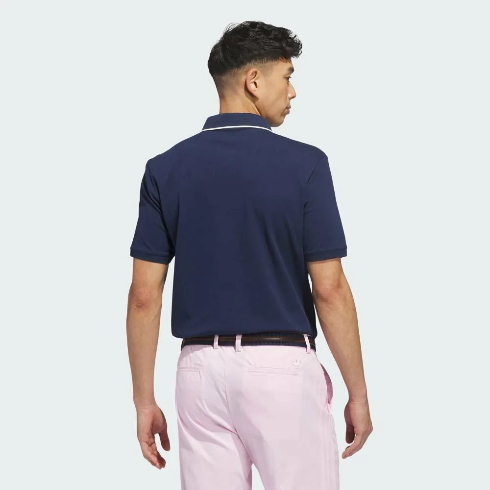 Футболка-поло Twist Knit с одним точечным логотипом и коротким рукавом Adidas, blue — фото 2