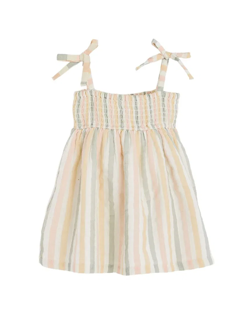 Полосатое платье Babycottons, коричневый