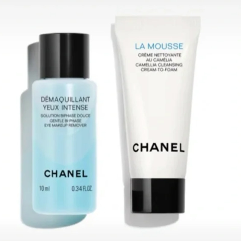 CHANEL Набор пробников уходовой косметики Soothing Camellia очищающее молочко 5мл+средство для снятия макияжа с глаз и губ 10мл — фото 4