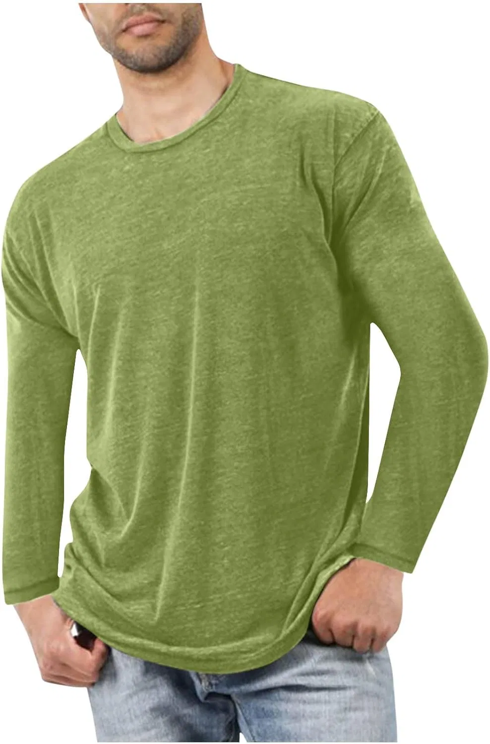 Футболка с длинным рукавом, Polyester/Cotton, Generic, Green