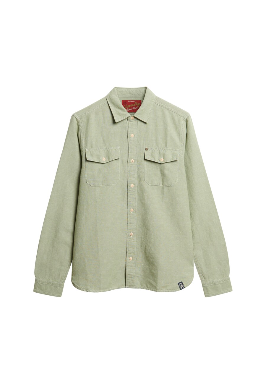 

Рубашка на пуговицах классического кроя Superdry The Merchant Store, светло-зеленый