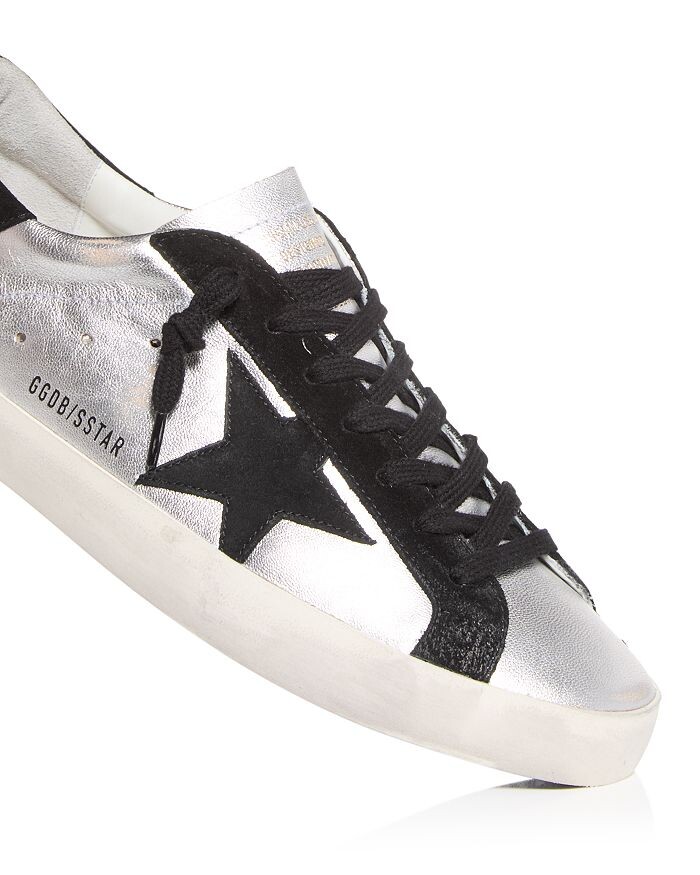 Низкие кеды унисекс Golden Goose Super-Star, серебряный — фото 4