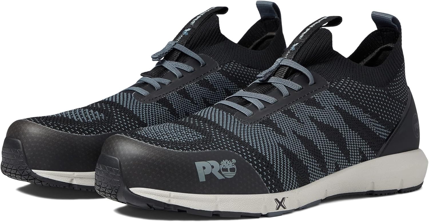 

Timberland PRO мужские промышленные рабочие кроссовки CSA Radius Knit с композитным защитным носком и защитой от проколов, Black/Grey 2