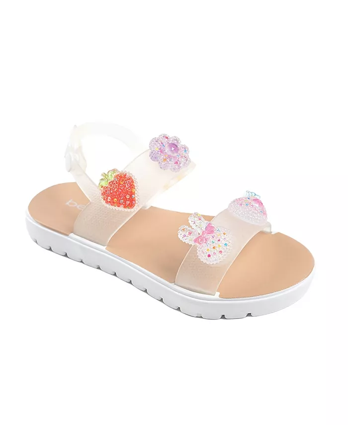 

Детские летние удобные босоножки с оригинальными украшениями Little Girls Fun and Comfortable Summer with Novelty Charms Sandals Bebe, розовый