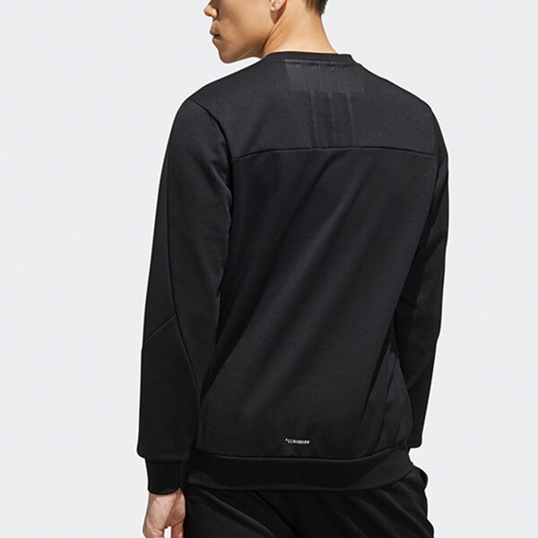 Толстовка adidas neo Csgrswtshrt Sports Round Neck Knit Pullover Long Sleeves Black, черный — фото 4