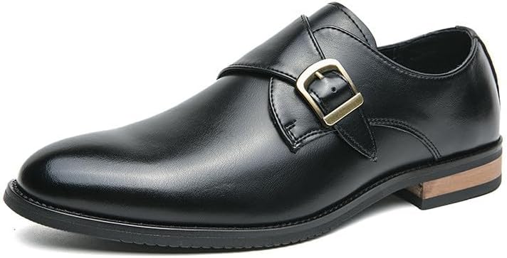 

Мужские кожаные туфли Santimon с монковым ремешком, стильные и удобные, на застежке пряжке, для свадеб, работы и официальных мероприятий, черный