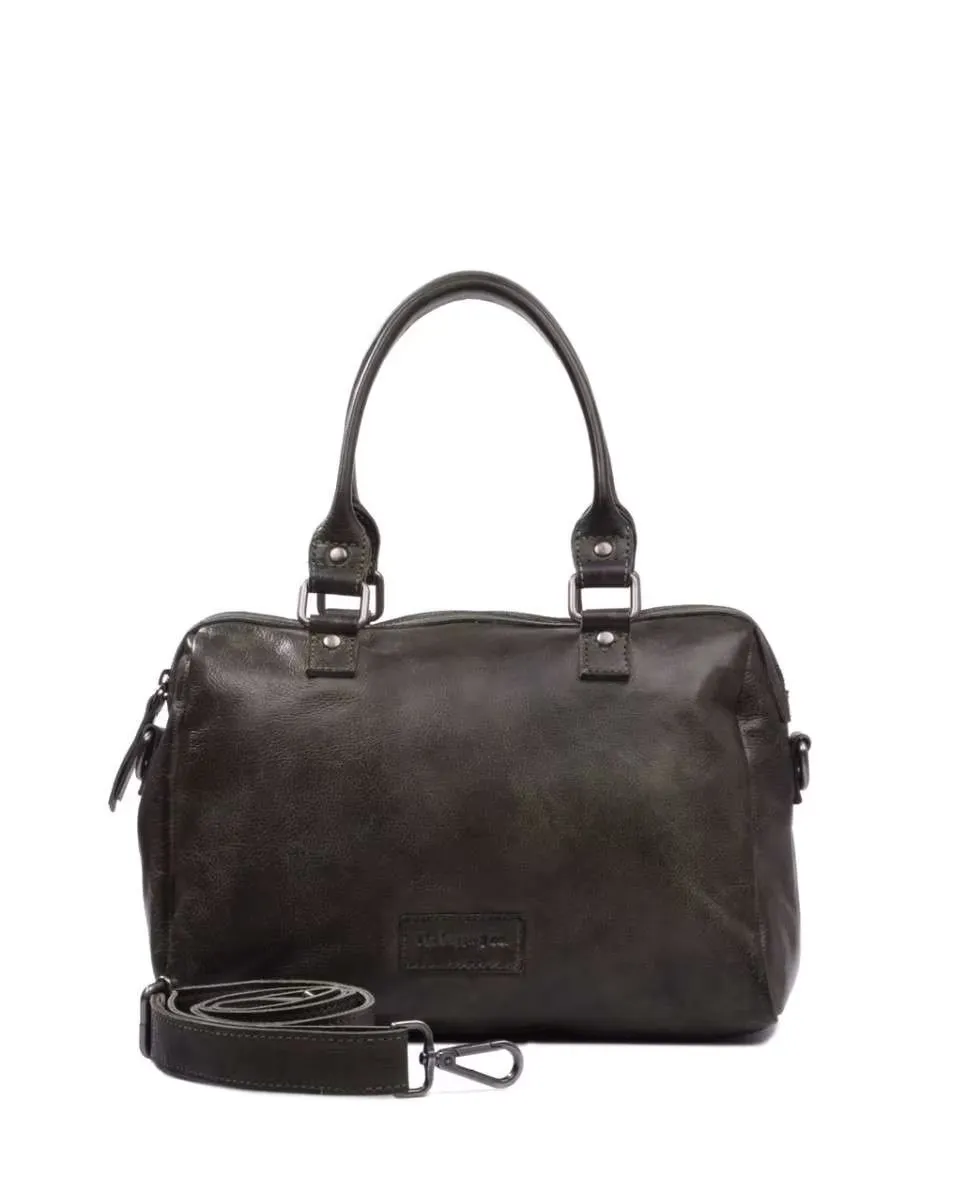 

Большая кожаная большая сумка цвета хаки The Bagging Co, цвет Kaki