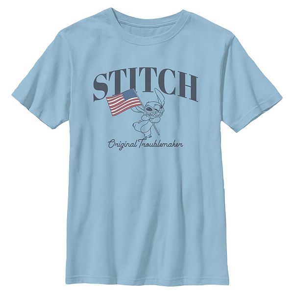 

Футболка с принтом Lilo & Stitch Original Troublemaker Americana для мальчиков 8-20 Disney
