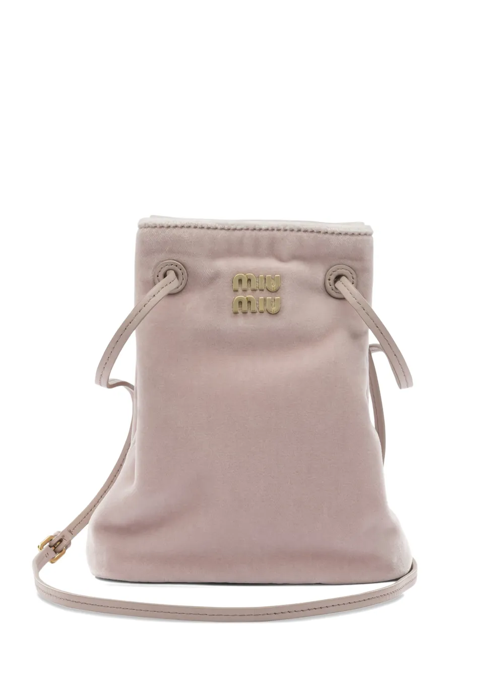 

Сумка-ведро с логотипом Miu Miu, розовый