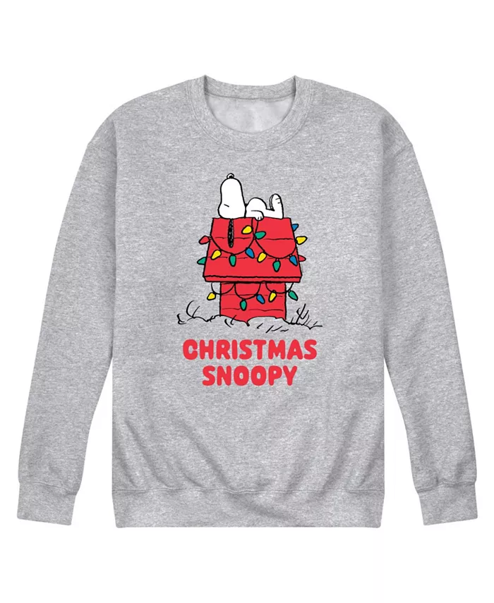 

Мужская флисовая толстовка с длинным рукавом Peanuts Christmas Snoopy AIRWAVES, серый