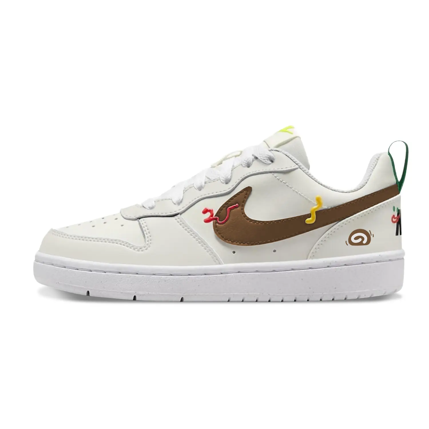 

Низкие противоскользящие кроссовки Court Borough для скейтбординга для детей и подростков Nike, Coffee