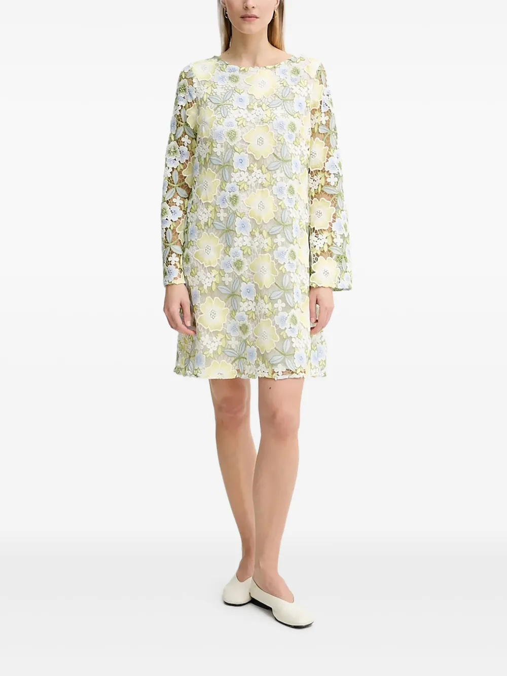 

Платье с рукавами колокол и цветочной вышивкой Bruuns Bazaar, зеленый