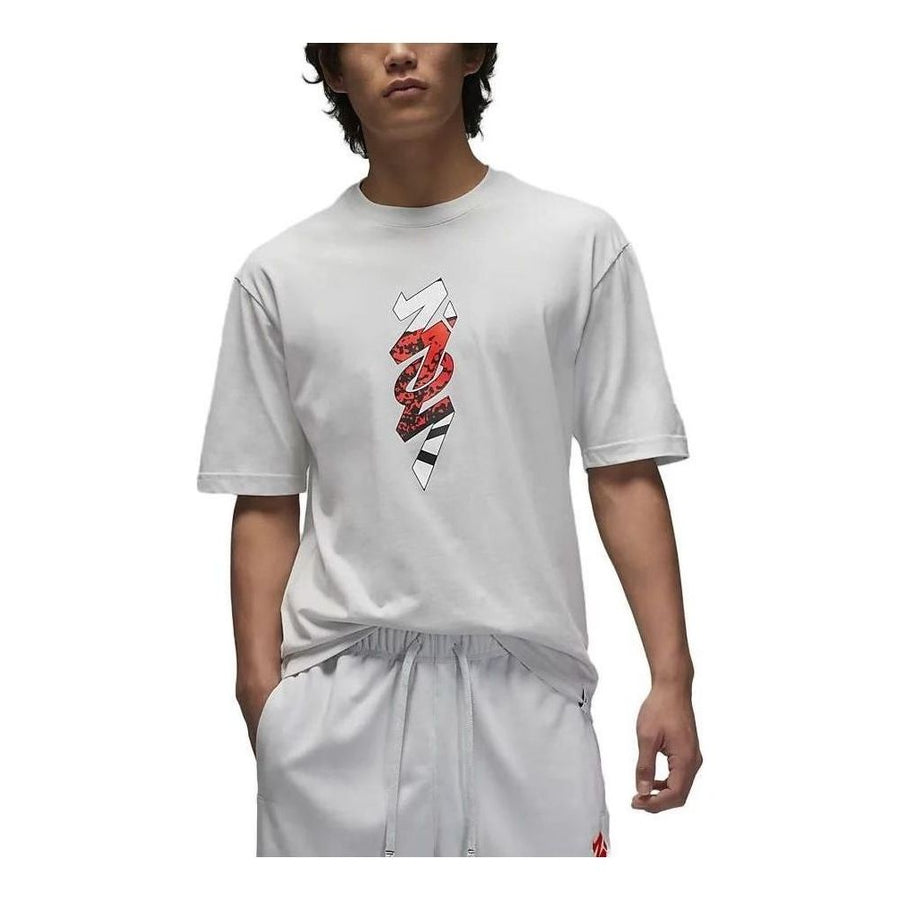 

Футболка Air Jordan Zion Logo T-shirt Asia Sizing 'Photon Dust', серый