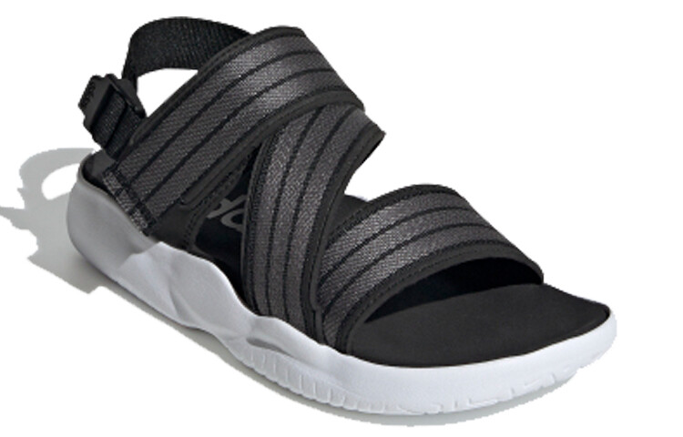 Пляжные сандалии женские черные/серые/белые Adidas — фото 2