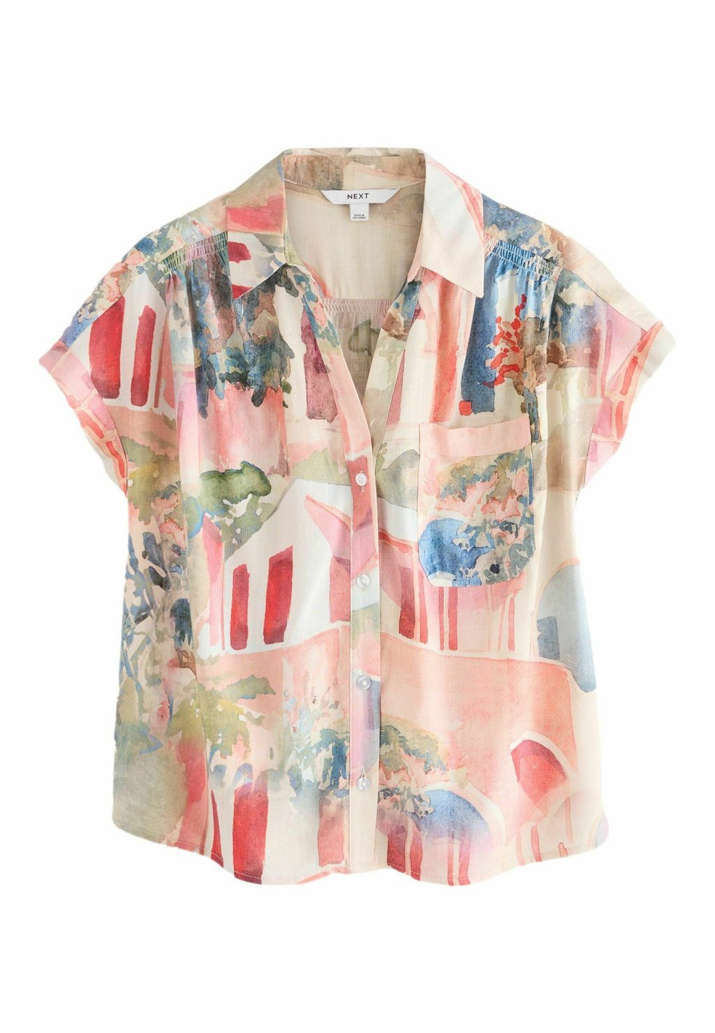 

Блузка на пуговицах SHORT SLEEVE Next, розовый